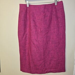 Elegant Pink vintage wool skirt made in canada
